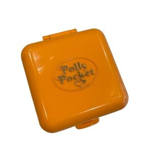 Vintage Polly Pocket 1989 House Townhouse Bluebird Orange Compact Only*